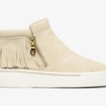 Cooper Suède Suède Keds Sand Met Rits En Franjes