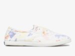 Dames Chillax Splatter Twill Witte Perzik Keds