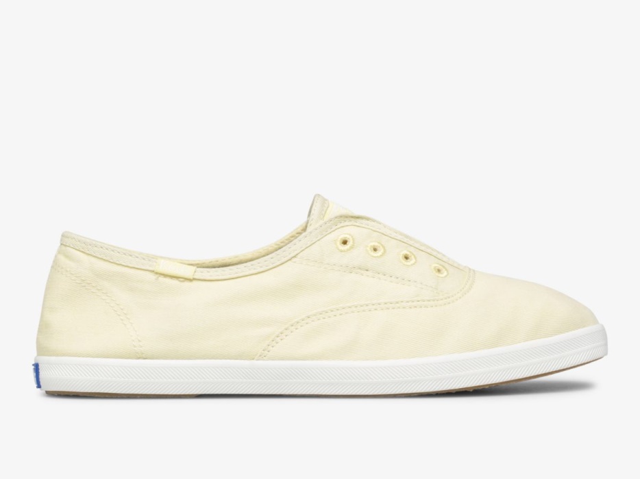 dames_chillax_twill_wasbare_lichtgele_keds.jpg Dames Chillax Twill Wasbare Lichtgele Keds - Afbeelding 1