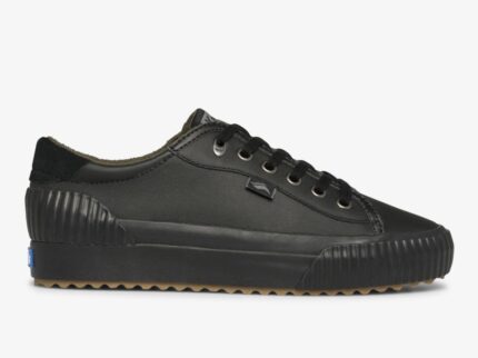 Dames Demi Trx Leren Keds Zwart