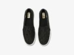 Dames Dubbeldekker Flocked Spot Nylon Keds Zwart - Afbeelding 3