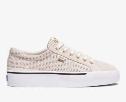 Dames Jump Kick Duo Suède Sneeuwwit Keds