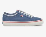 Dames Jump Kick Rib Gebreide Kraag Marine Wit Keds