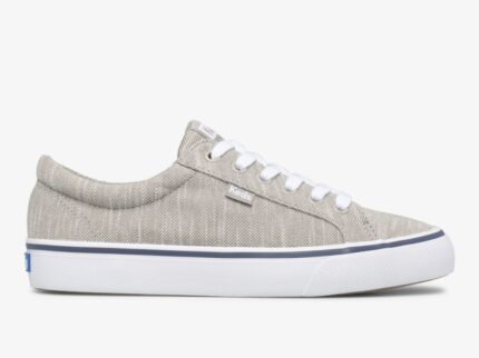 Dames Jump Kick Stripey Knit Grijs Keds