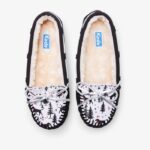 Dames Mocassin Pantoffel Keds Black Dog Multi