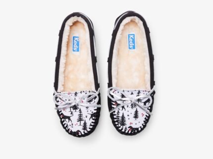 Dames Mocassin Pantoffel Keds Black Dog Multi