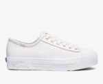 Dames Triple Kick Amp Leer Wit Keds