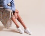 Dames Triple Kick Amp Leer Wit Keds - Afbeelding 4