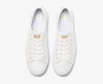 Dames Triple Kick Amp Leer Wit Keds - Afbeelding 5