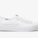 Dames Triple Kick Leer Wit Keds