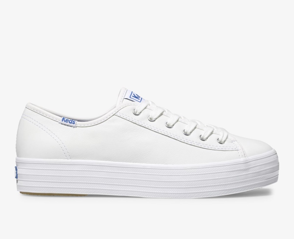 dames_triple_kick_leer_wit_keds.jpg Dames Triple Kick Leer Wit Keds - Afbeelding 1