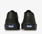 Dames Triple Kick Leer Zwart Keds - Afbeelding 2
