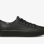 Dames Triple Kick Leer Zwart Keds