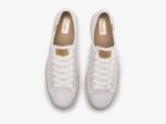 Dames Triple Kick Metallic Geweven Crème Gouden Keds - Afbeelding 3