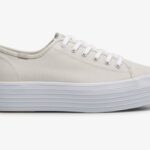 Dames Triple Up Canvas Keds Grijs Zilver