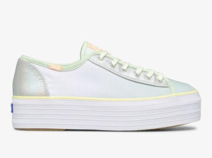 Dames Triple Up Fade Canvas Keds Groen Multi