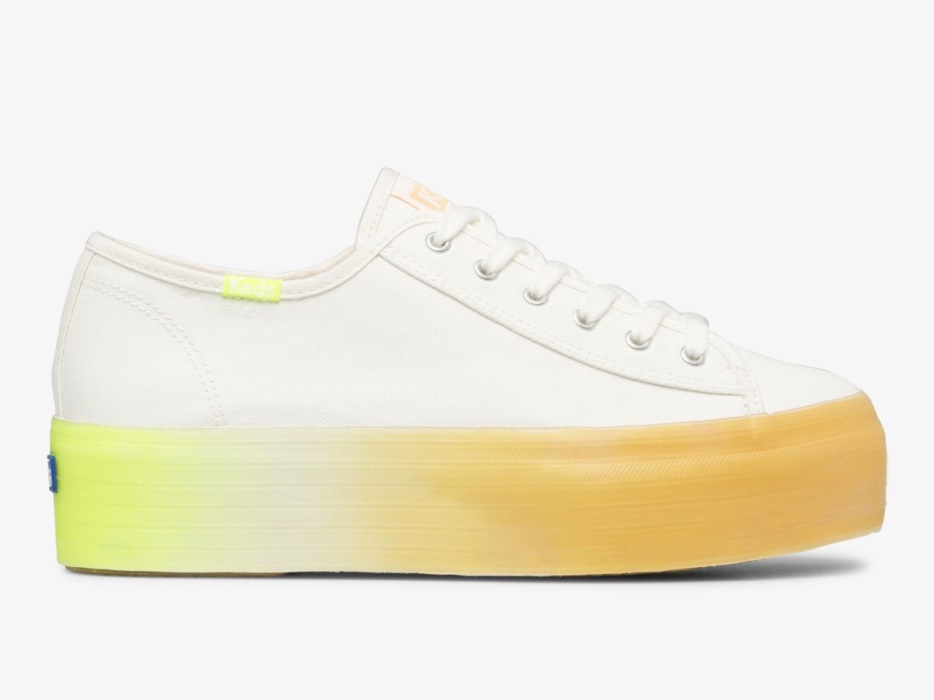 dames_triple_up_ombre_foxing_keds_wit_multi.jpg Dames Triple Up Ombre Foxing Keds Wit Multi - Afbeelding 1
