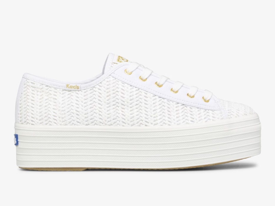 dames_triple_up_raffia_witte_keds.jpg Dames Triple Up Raffia Witte Keds - Afbeelding 1