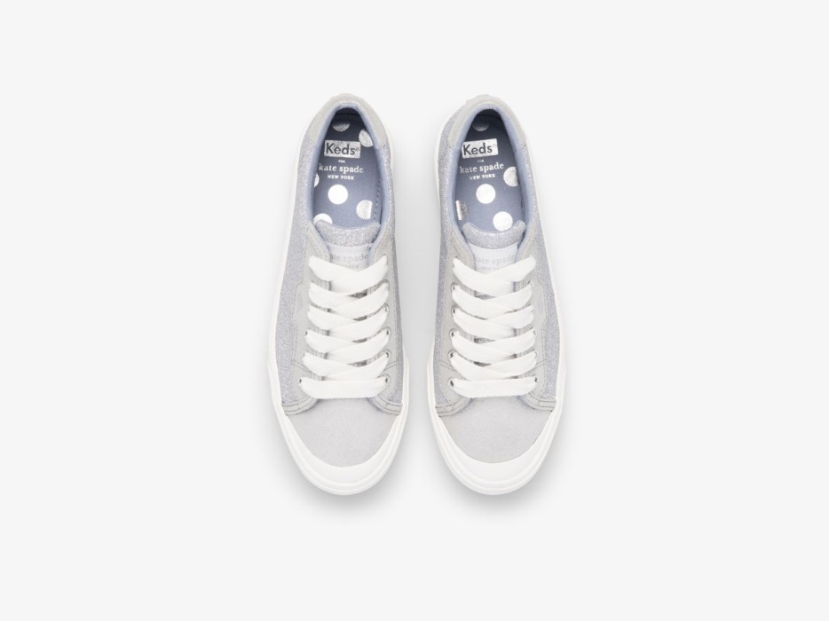 Dames X Kate Spade New York Crew Kick 75 Mixed Media Keds Zilver - Afbeelding 3