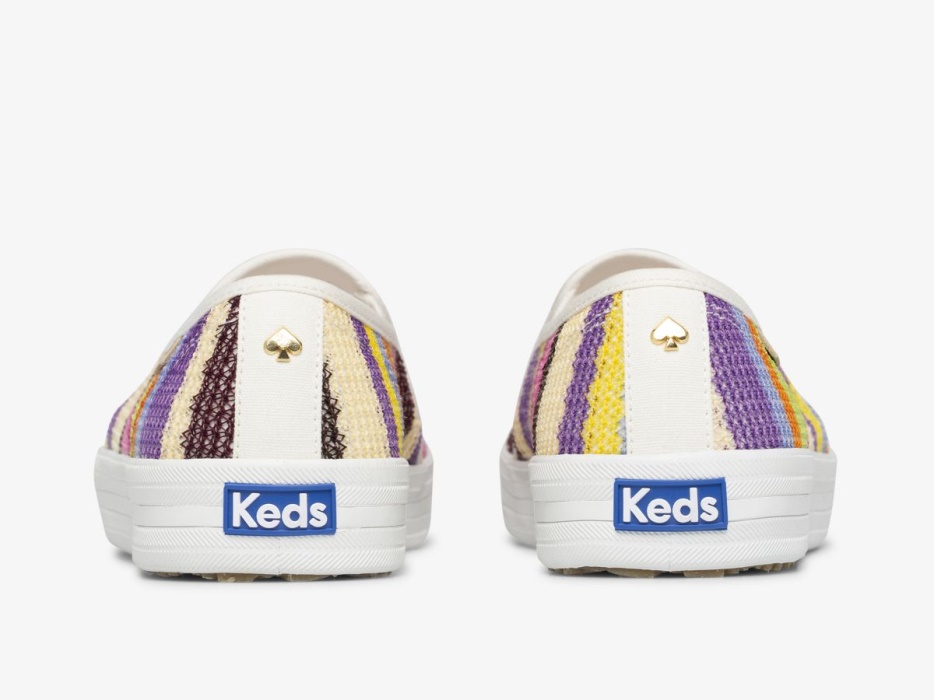Dames X Kate Spade New York Dubbeldekker Gehaakt Roze Multi Keds - Afbeelding 2