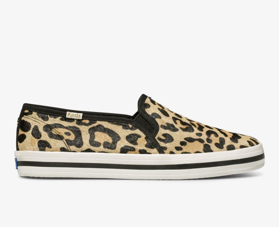 Dames X Kate Spade New York Kalfshaar Slip Op Keds Leopard - Afbeelding 1
