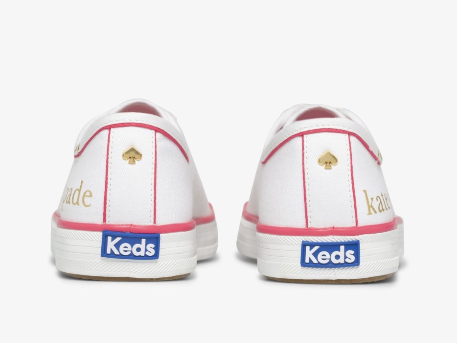 Dames X Kate Spade New York Kickstart Foil Logo Keds Wit - Afbeelding 2