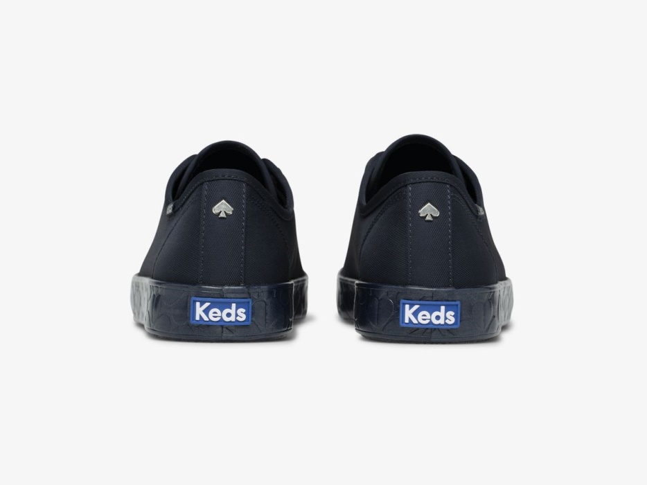 Dames X Kate Spade New York Kickstart Logo Foxing Satijnblauw Keds - Afbeelding 2