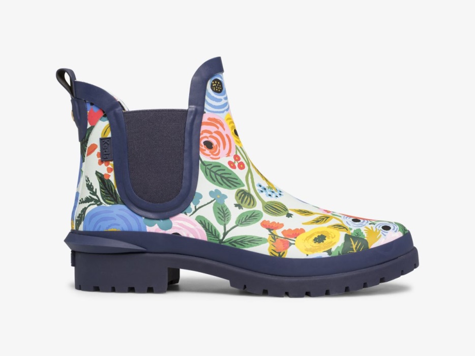 Dames X Rifle Paper Co. Rowan Regenlaars Tuinfeest Marine Multi Keds - Afbeelding 1