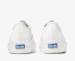Drievoudige Leren Keds Dames Wit - Afbeelding 3