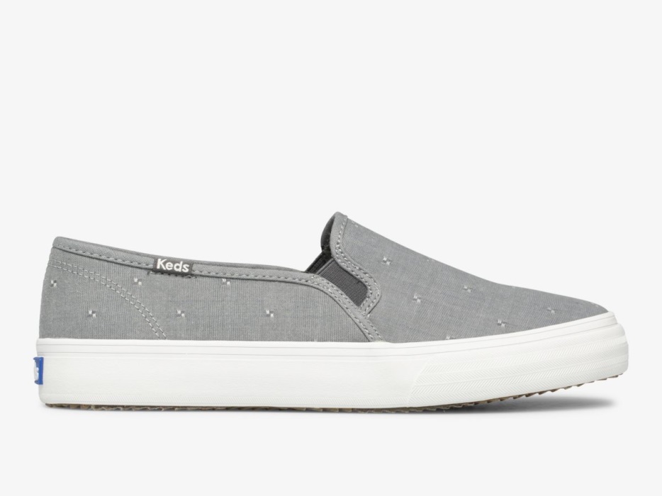 dubbeldekker_dobby_jacquard_dames_donkergrijs_keds.jpg Dubbeldekker Dobby Jacquard Dames Donkergrijs Keds - Afbeelding 1