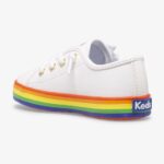 Keds Big Kid's Kickstart Leer Jr Regenboog Wit/regenboog - Afbeelding 6