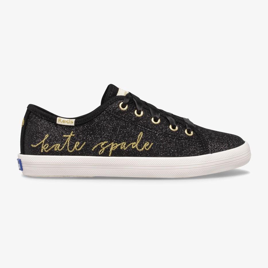 keds_big_kids_x_kate_spade_new_york_kickstart_glitter_zwart.jpg Keds Big Kid's X Kate Spade New York Kickstart Glitter Zwart - Afbeelding 1