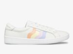 Keds Dames Ace Leer Golvende Print Wit Multi