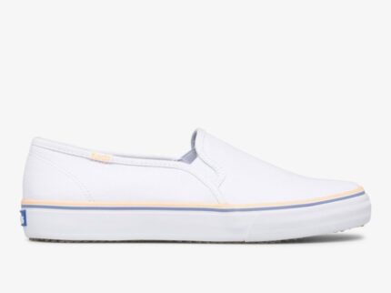 Keds Dames Dubbeldekker Canvas Wit Koraal