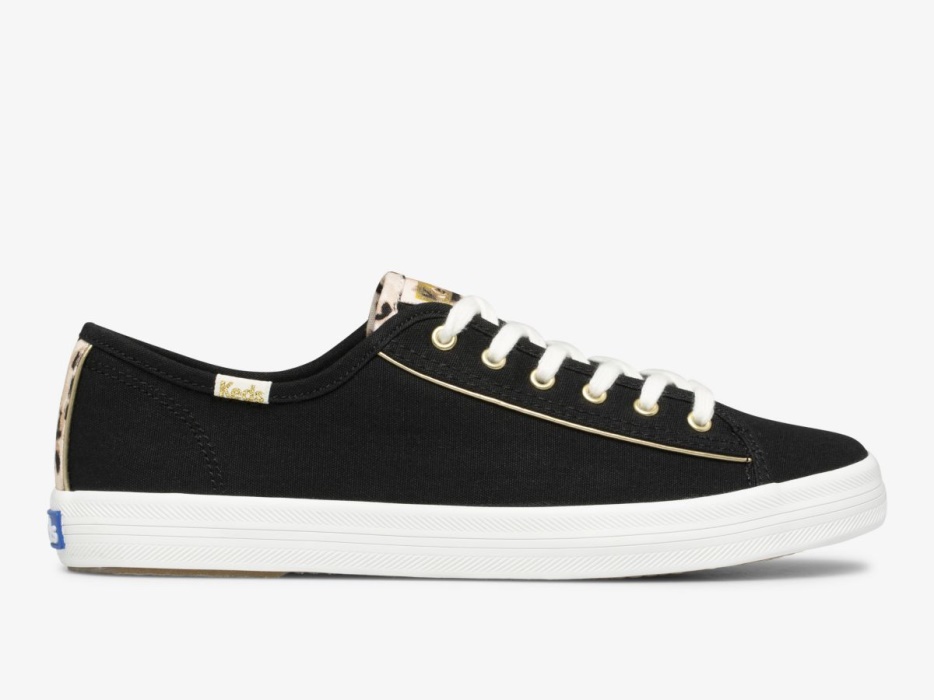 keds_dames_kickstart_leopard_pop_canvas_zwart.jpg Keds Dames Kickstart Leopard Pop Canvas Zwart - Afbeelding 1
