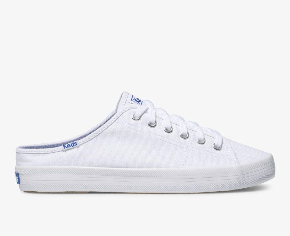 keds_dames_kickstart_mule_canvas_wit.jpg Keds Dames Kickstart Mule Canvas Wit - Afbeelding 1