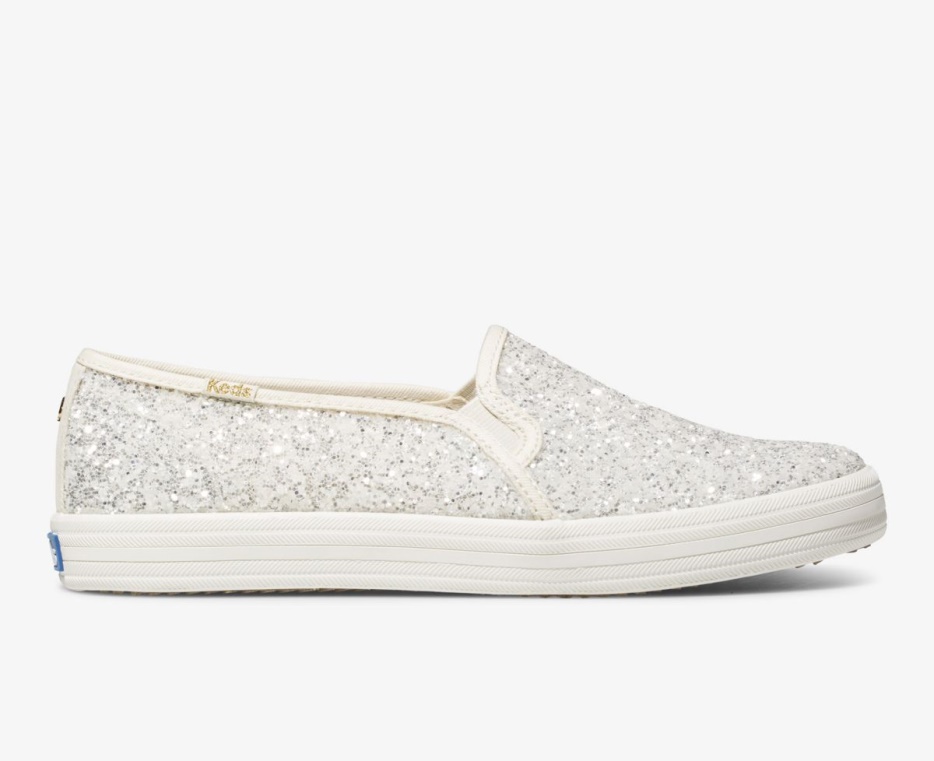 Keds Dames X Kate Spade New York Dubbeldekker Glitter Crème - Afbeelding 1