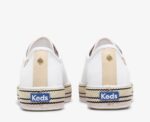 Keds Dames X Kate Spade New York Triple Kick Woven Stripe Foxing Wit Roze - Afbeelding 2