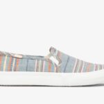 Keds Dubbeldekker Gestreepte Canvas Voor Dames Marineblauw Multi