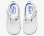Keds Kampioensneus Voor Kleine Kinderen T-strap Wit Leer - Afbeelding 3