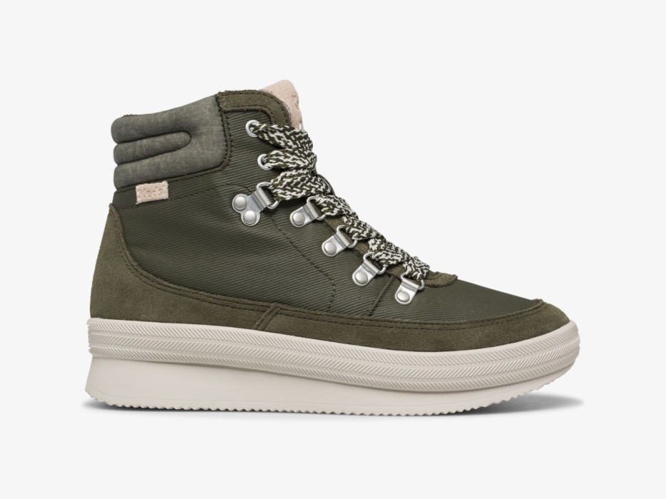 keds_midland_laars_voor_dames_suede_splash_twill_thinsulatetrade_groen.jpg Keds Midland Laars Voor Dames Suède Splash Twill Thinsulatetrade Groen - Afbeelding 1