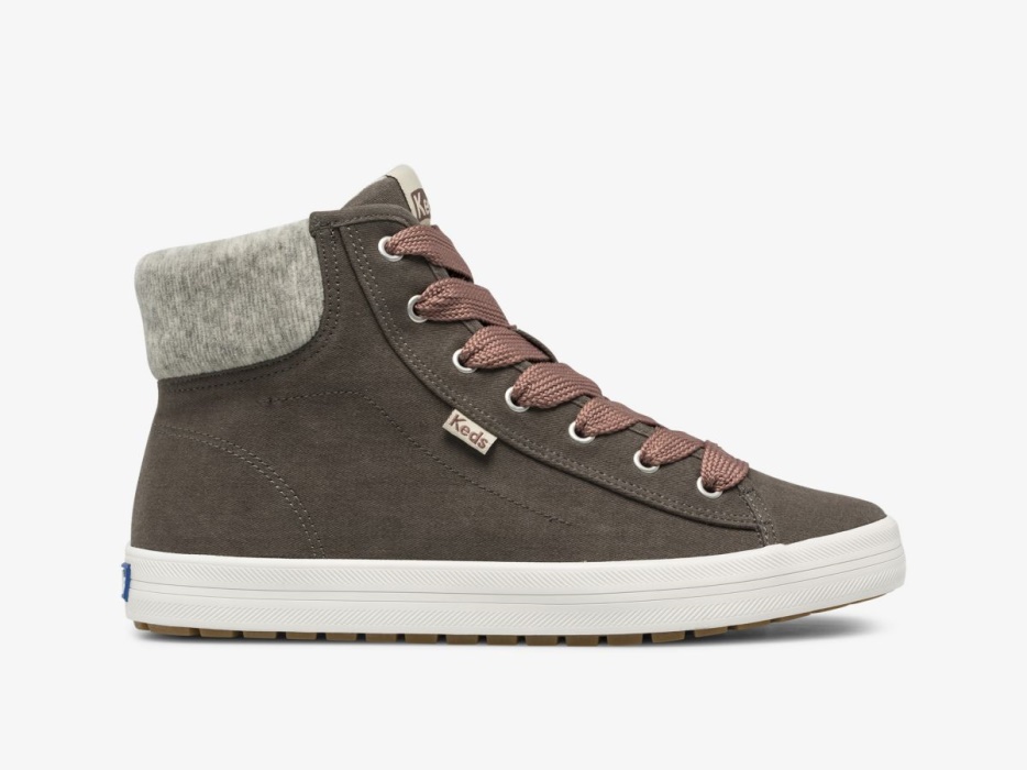 kickstart_hi_trx_soft_twill_grijs_keds.jpg Kickstart Hi Trx Soft Twill Grijs Keds - Afbeelding 1