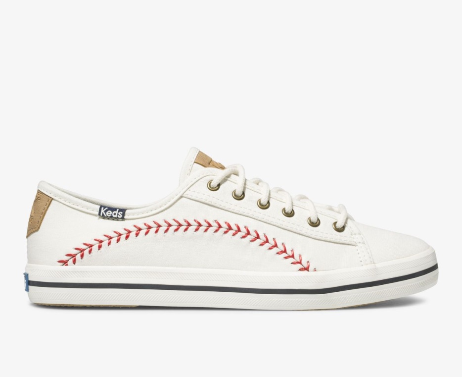 kickstart_wimpel_keds_voor_dames_gebroken_wit_canvas.jpg Kickstart Wimpel Keds Voor Dames Gebroken Wit Canvas - Afbeelding 1