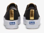 Triple Up Canvas Dames Zwart Goud Keds - Afbeelding 2