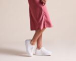 Triple Up Leren Keds Dames Wit - Afbeelding 6